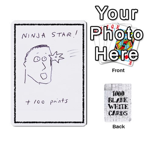 1000 Blank White Cards By Jack Reda Front - Spade4
