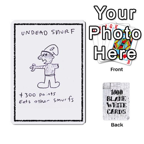 1000 Blank White Cards By Jack Reda Front - Heart9