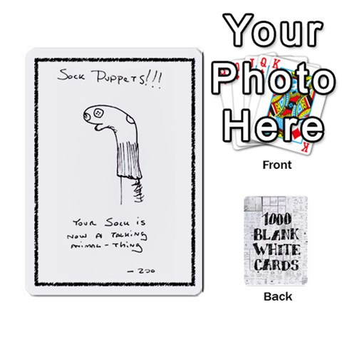 King 1000 Blank White Cards By Jack Reda Front - ClubK