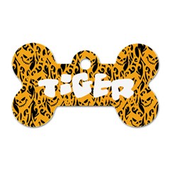Skulls-dog Tag, Bone (2 Sides)