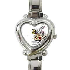 white rabbit - Heart Italian Charm Watch