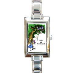 Alice in Wonderland - Rectangle Italian Charm Watch