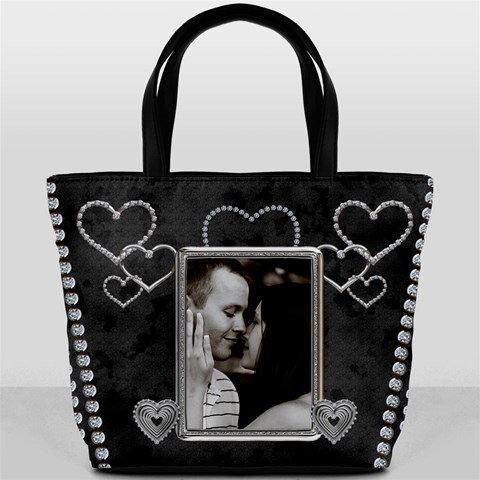 Black & Diamond Bucket Bag By Lil Back