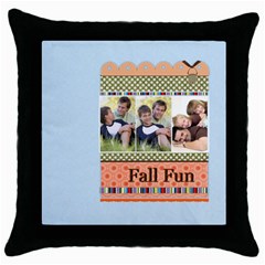 fall - Throw Pillow Case (Black)