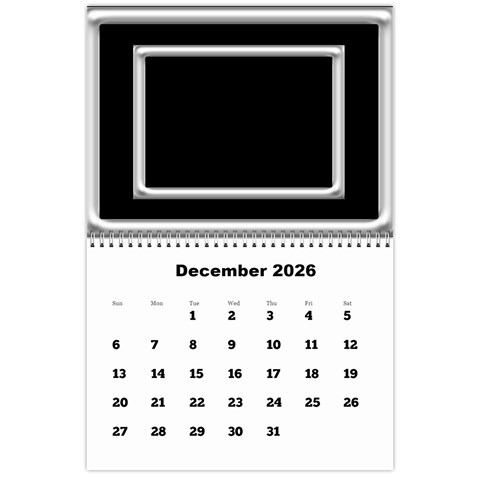 Framed In Silver 2026 Calendar (large Numbers) By Deborah Dec 2026