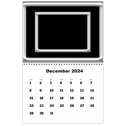 Framed In Silver 2024 Calendar (large Numbers) By Deborah Dec 2024