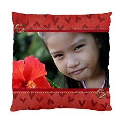 Pillow Case (Two Sides)- Red hearts (5 styles) - Standard Cushion Case (Two Sides) Pillow Case (Two Sides)- Red hearts (5 styles) - Standard Cushion Case (Two Sides)