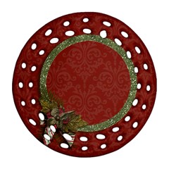 Round Filigree Ornament (Two Sides)- tis the season1