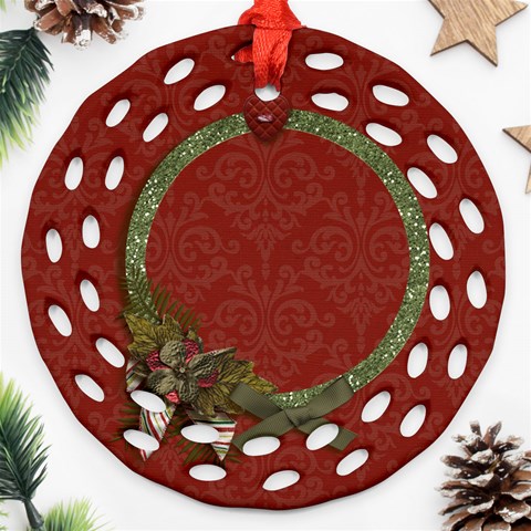 Round Filigree Ornament (two Sides) Back