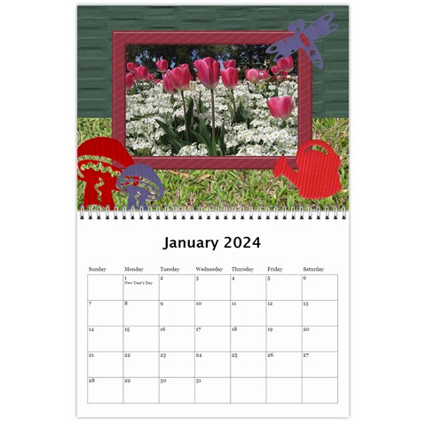 My Garden 2024 (any Year) Calendar By Deborah Jan 2024