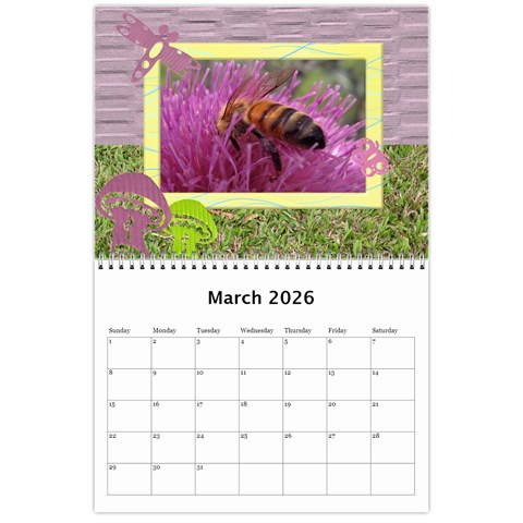 My Garden 2026 (any Year) Calendar By Deborah Mar 2026