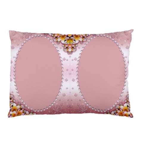 Pink Pearl Framed Pillow Case (2 Sided) By Deborah Back
