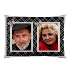 All Checked Out In Silver Pillow Case (2 Sided)