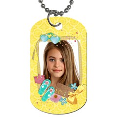 Summer Fun/beach- dog tag (2 sides) - Dog Tag (Two Sides)