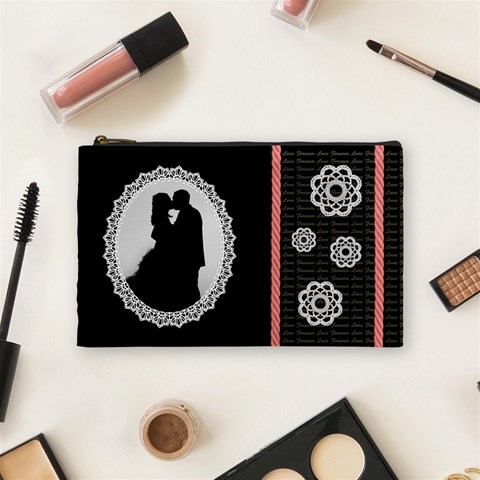 Cosmetic Bag Love/wedding By Petula Front