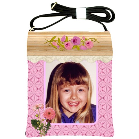 Floral Pink Shoulder Sling Bag By Lil Front