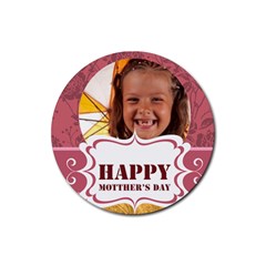 happy mothers day - Rubber Coaster (Round)