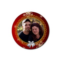 Christmas Coaster - Rubber Coaster (Round)