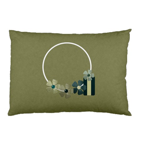 Covered In Teal 2 Sided Pillow Case 1 By Lisa Minor Back