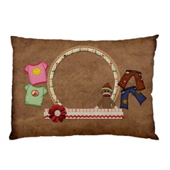 Sock Monkey Love 2 sided pillow case 1 - Pillow Case (Two Sides)