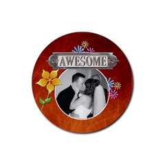 Awesome Drink Coaster - Rubber Coaster (Round)