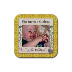 Grandma s Square Rubber Coaster - Rubber Coaster (Square)