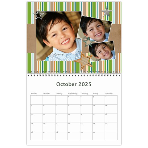 Calendar: All Stars By Jennyl Oct 2025