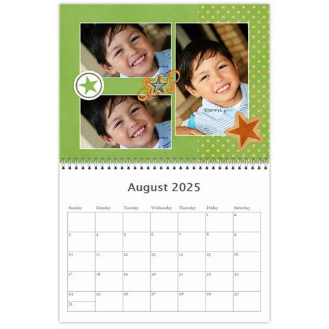 Calendar: All Stars By Jennyl Aug 2025
