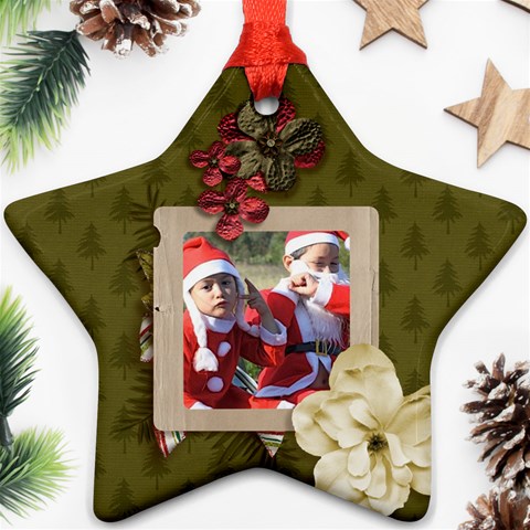 Ornament (two Sides): Star3 By Jennyl Back
