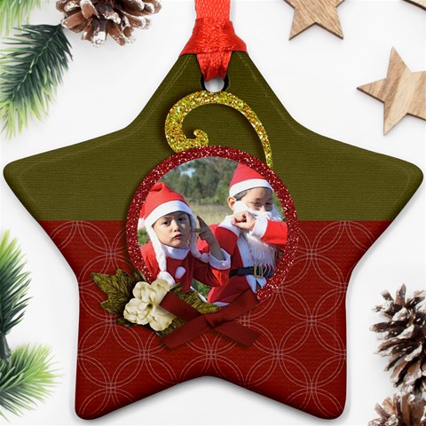 Ornament (two Sides): Star6 By Jennyl Back
