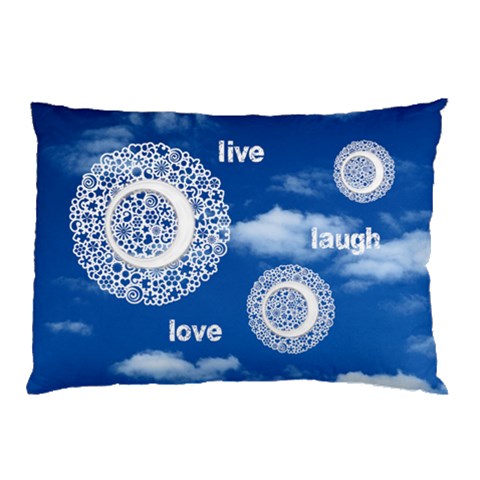 Live Laugh Love Double Sided Pillow Case By Catvinnat Back