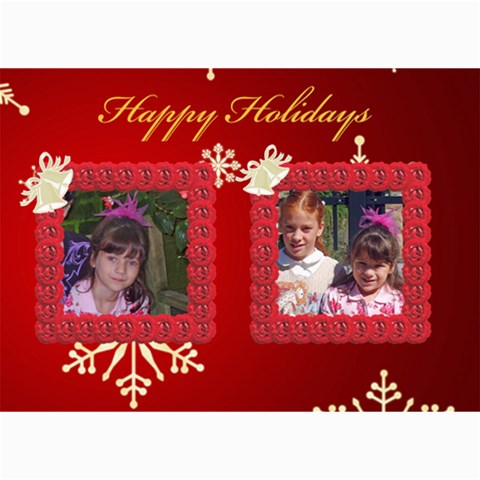 Snowflake Christmas 5x7 Photo Card By Kim Blair 7 x5  Photo Card - 2