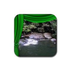 Dance,Drama,Vacation coaster Green - Rubber Coaster (Square)