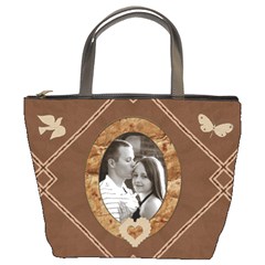 Brown Design Bucket Bag