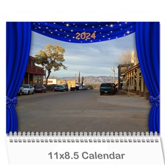 Our Production 2024 (any year) Calendar Blue and Gold - Wall Calendar 11  x 8.5  (12-Months)