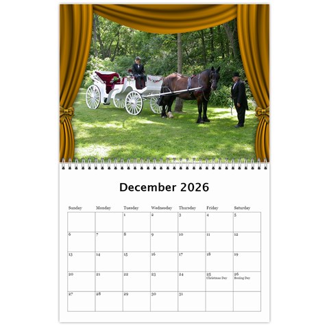 Our Production 2026 (any Year) Calendar Blue And Gold By Deborah Dec 2026