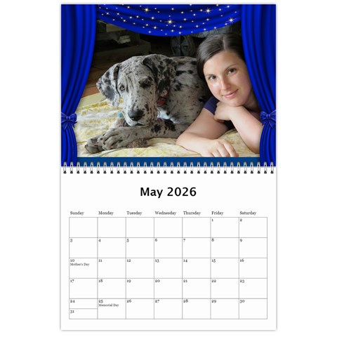 Our Production 2026 (any Year) Calendar Blue And Gold By Deborah May 2026