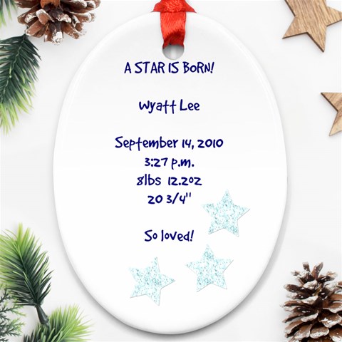 1st Christmas Ornament By Heather Woodbury Back