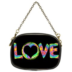 Love Tie Dye Chain Purse - Chain Purse (One Side)