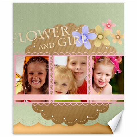 Flower Kids By Joely 8.15 x9.66  Canvas - 1