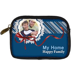 my home  happy family - Digital Camera Leather Case