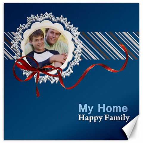 My Home  Happy Family By Joely 11.4 x11.56  Canvas - 1