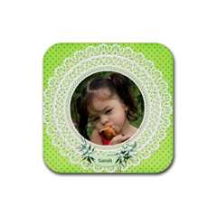 Personalised Square Coasters (green) - Rubber Coaster (Square) Personalised Square Coasters (green) - Rubber Coaster (Square)