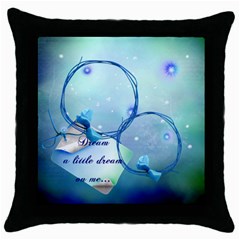 dream a little dream pillow case - Throw Pillow Case (Black)