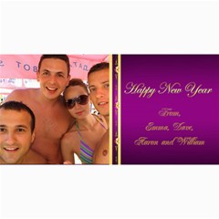 Happy New year 4x8 Photo Card (purple) - 4  x 8  Photo Cards