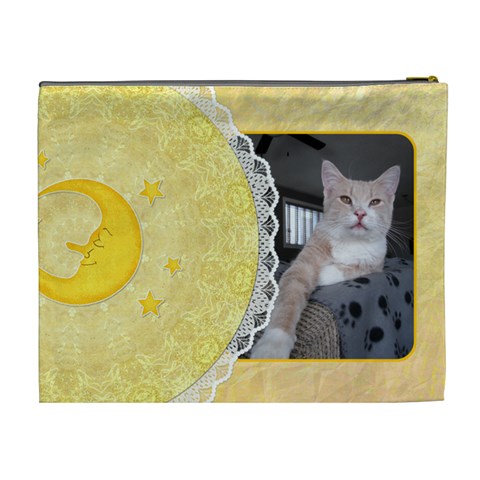 Yellow Moon Xl Cosmetic Bag By Lil Back