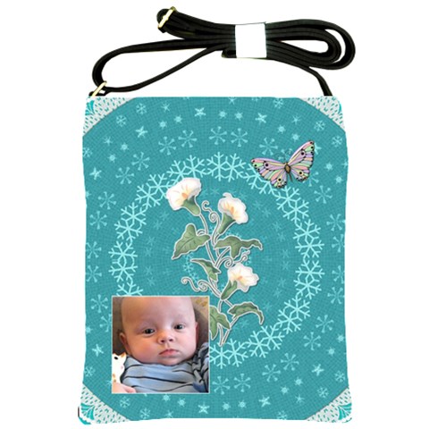 Pretty Turquoise Shoulder Sling Bag By Lil Front