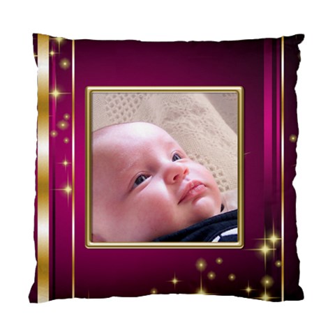 Pink And Gold Elegant Cushion (2 Sided) By Deborah Front