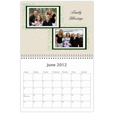 Family Calendar By Patricia W Jun 2012