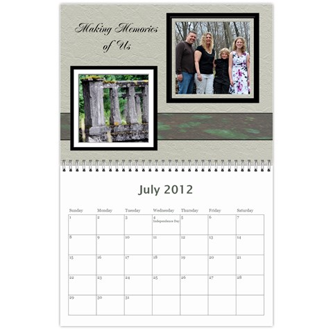 Family Calendar By Patricia W Jul 2012